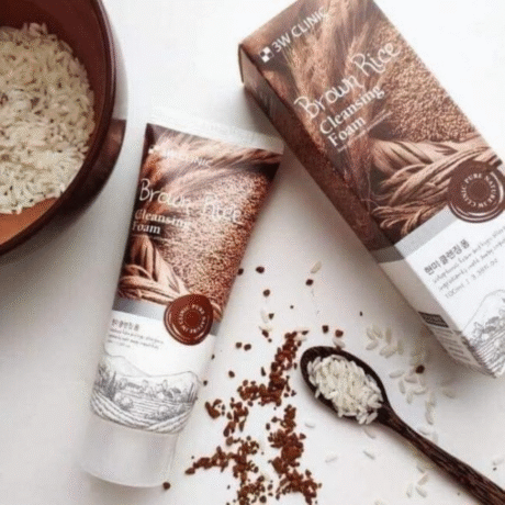 3W Clinic Brown Rice Cleansing Foam – Nourishing Korean Face Wash for All Skin Types