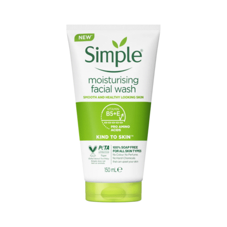 Simple Moisturising Facial Wash – Gentle Hydrating Face Cleanser for Sensitive Skin